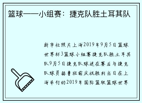 篮球——小组赛：捷克队胜土耳其队